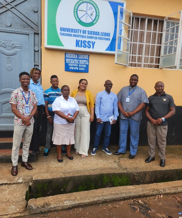 SMI team outside Kissy Mental Health Teaching Hospital