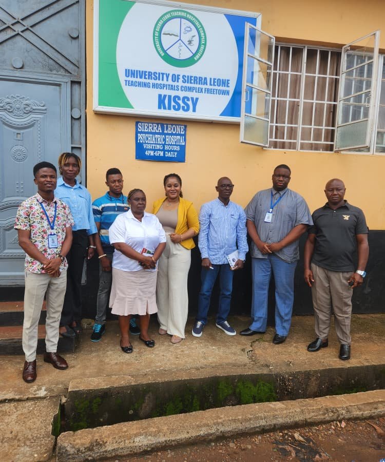 SMI team outside Kissy Mental Health Teaching Hospital